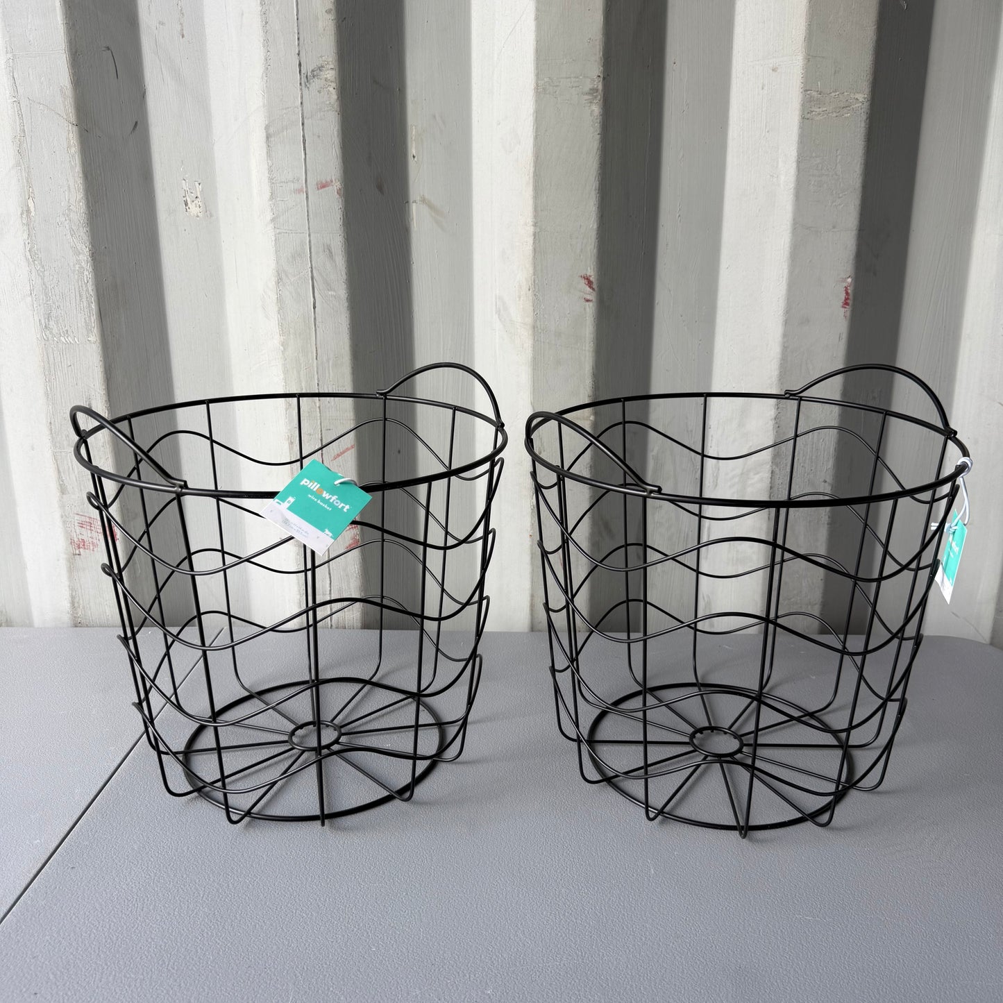 Set of 2 Wave Wire Storage Black - Pillowfort™