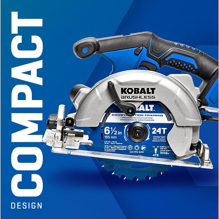 Kobalt 24-volt 4 -Amp 6-1/2-in Brushless Cordless Circular Saw Kit (Battery Included and Charger Included)