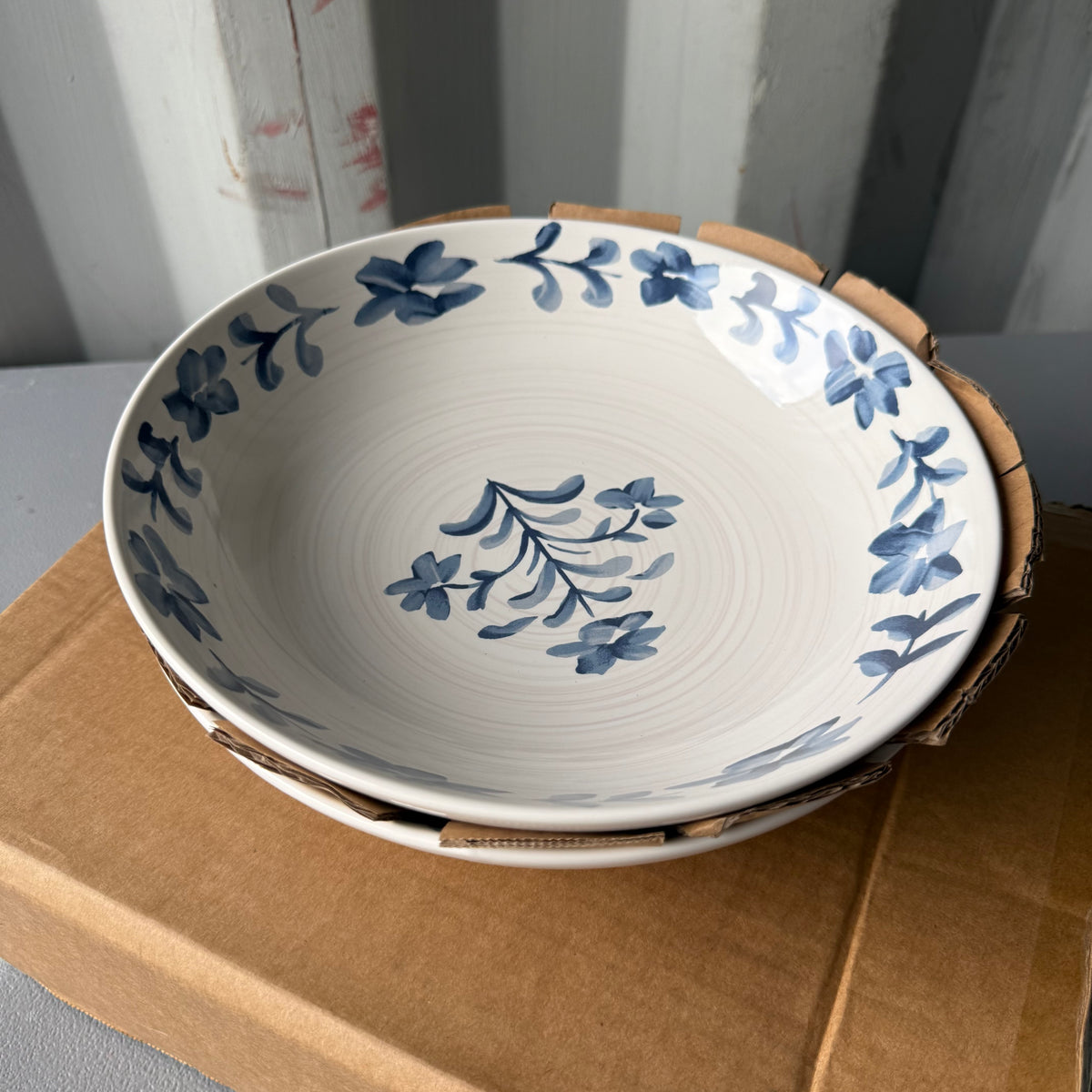 Set of 2 of Threshold Serving Bowls - Blue Floral