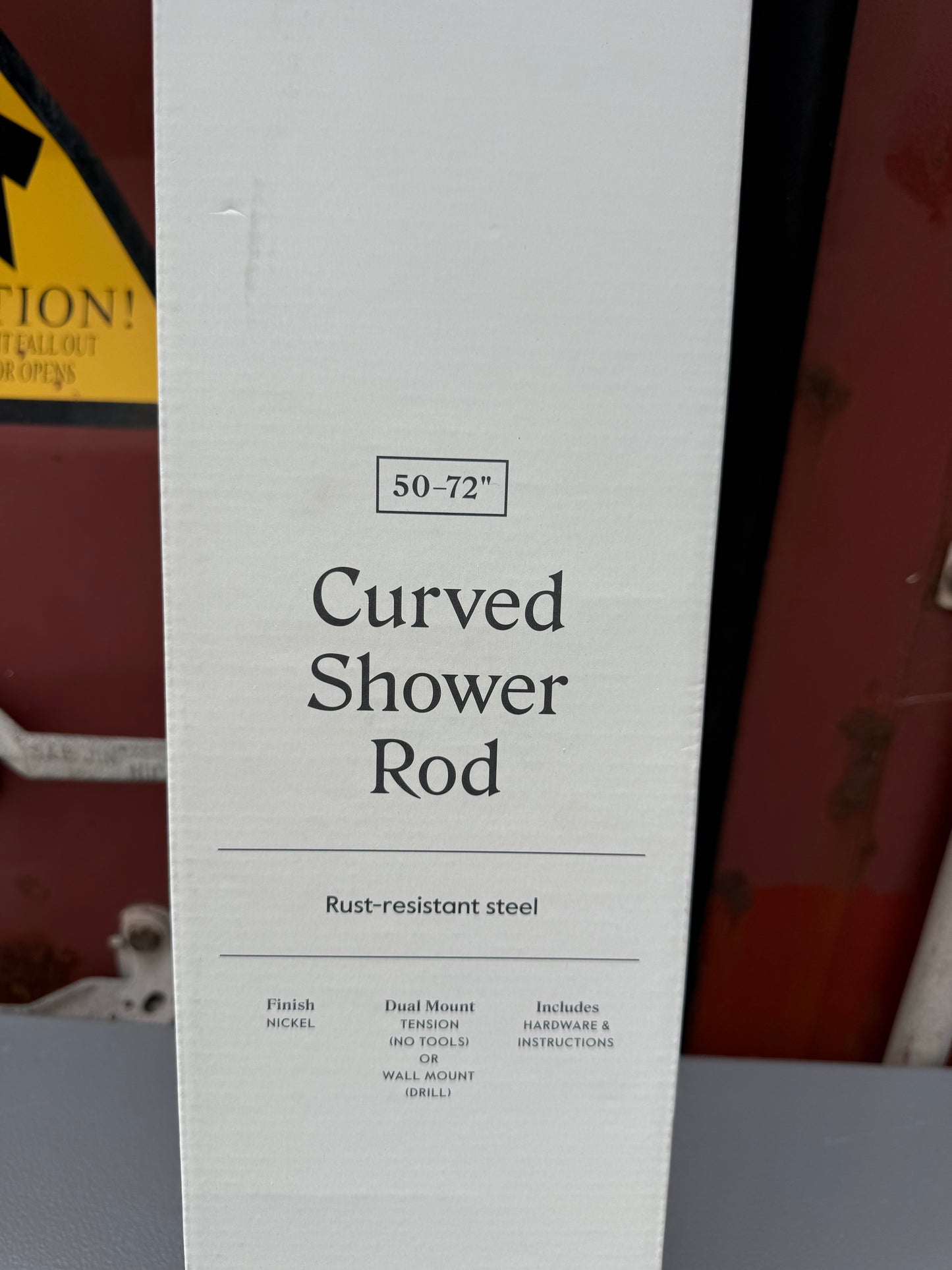 72" Dual Mount Curved Steel Shower Curtain Rod with Tiered End Cap - Threshold™
