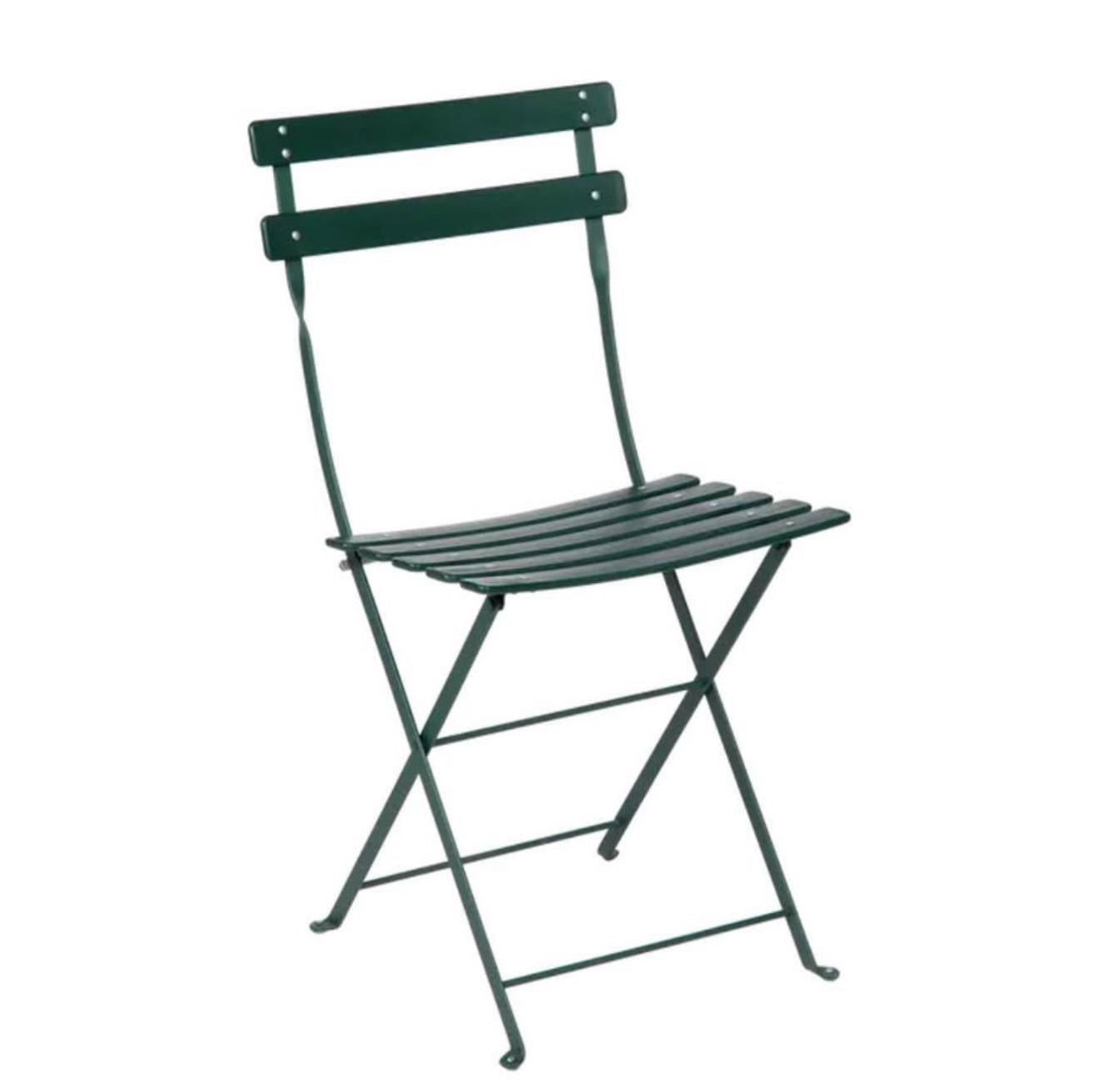 Fermob Bistro Duraflon Steel Outdoor Folding Chair - Cedar Green
