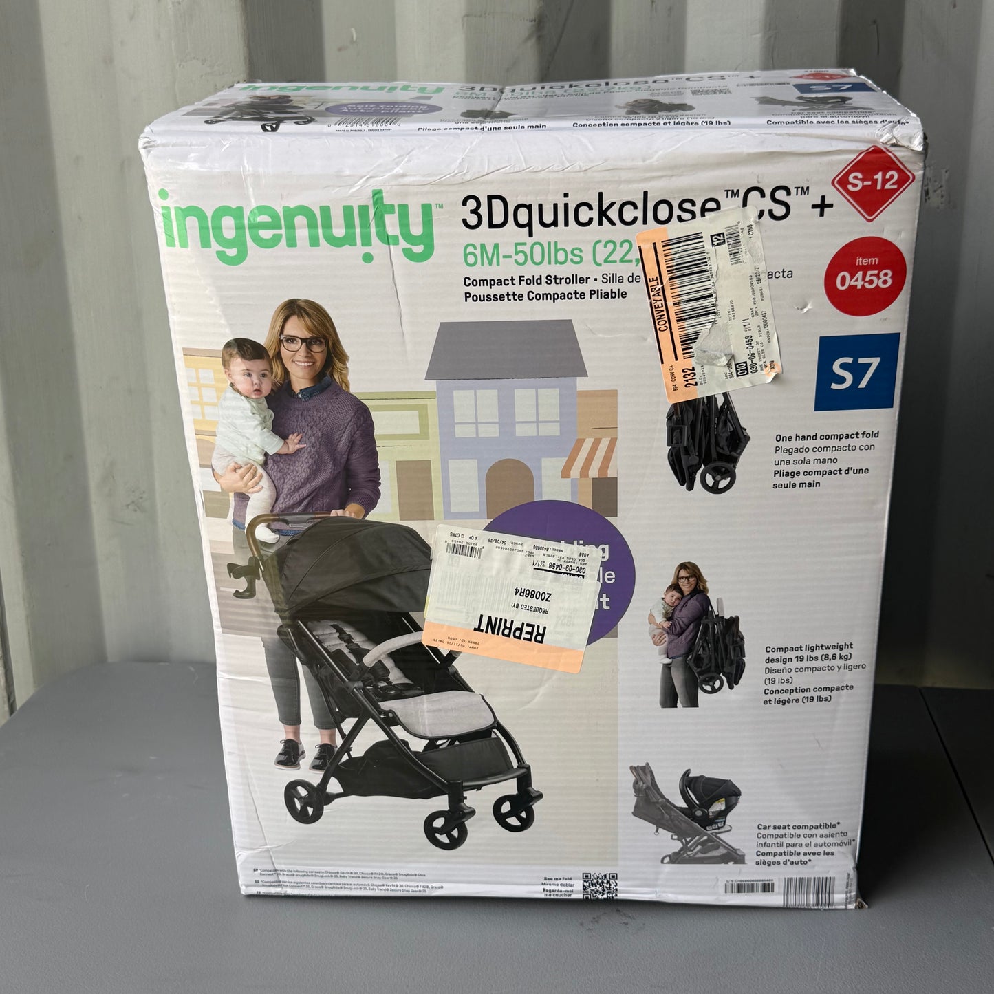 Ingenuity 3Dquickclose CS+ Compact Fold Stroller - Gray