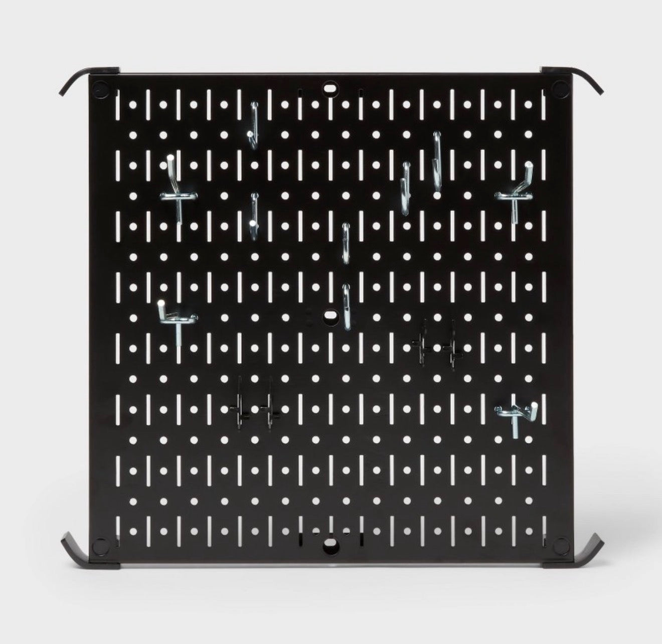 16" Square Metal Pegboard - Brightroom™: Wall & Garage Storage Organizer, Carbon