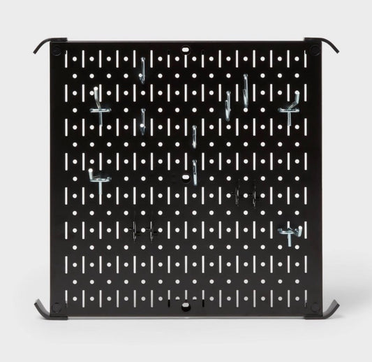 16" Square Metal Pegboard - Brightroom™: Wall & Garage Storage Organizer, Carbon