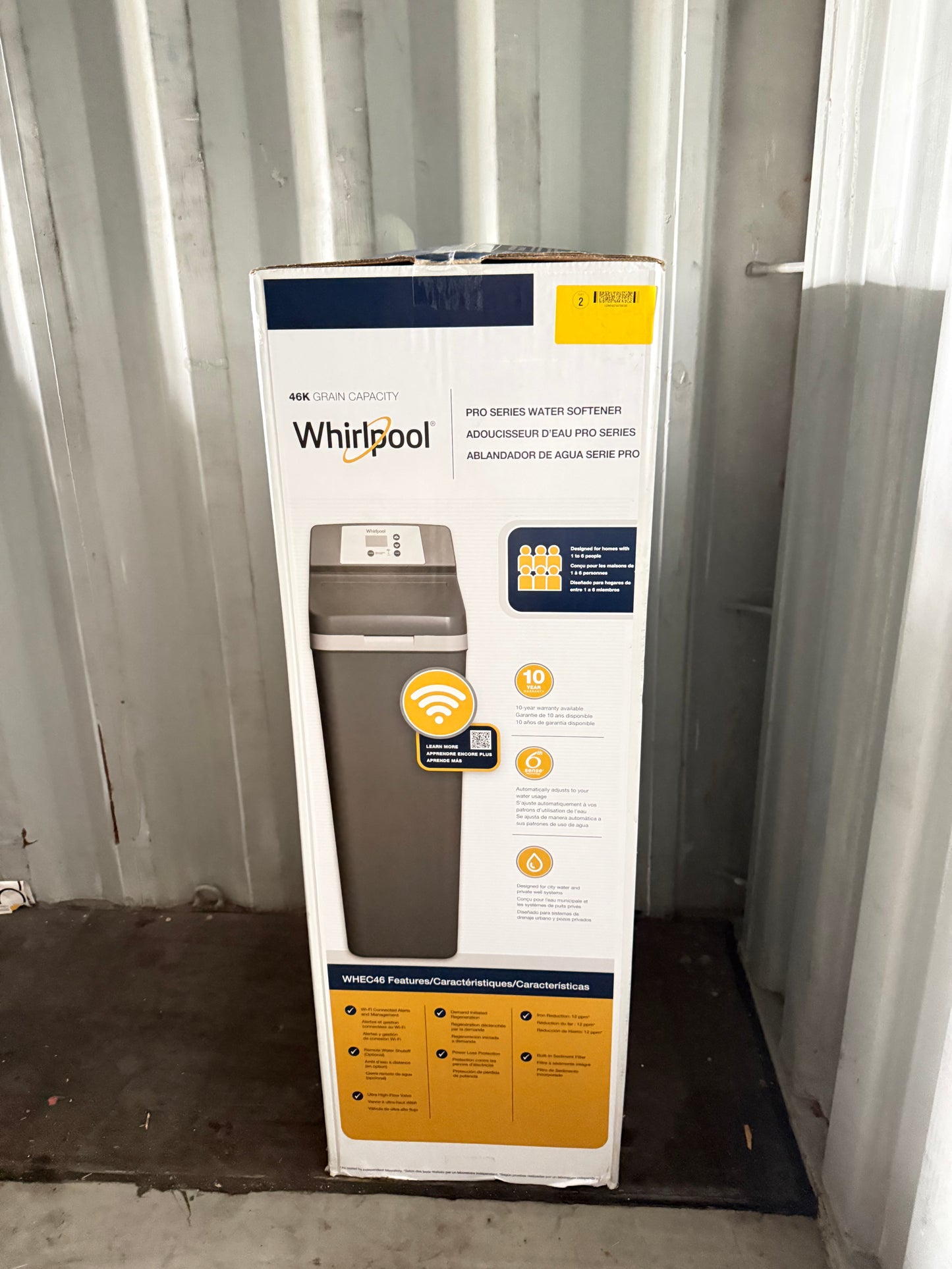 Whirlpool 46000 -Grain Pro Series Wi-Fi Enabled Smart Water Softener For Hard Water and Iron Reduction
