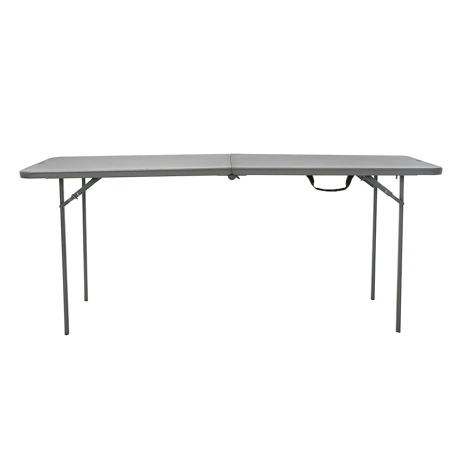 Cosco 6-ft x 2.5-ft Gray Fold-in-Half Resin Rectangle Indoor/Outdoor Folding 8 -Person Banquet Table