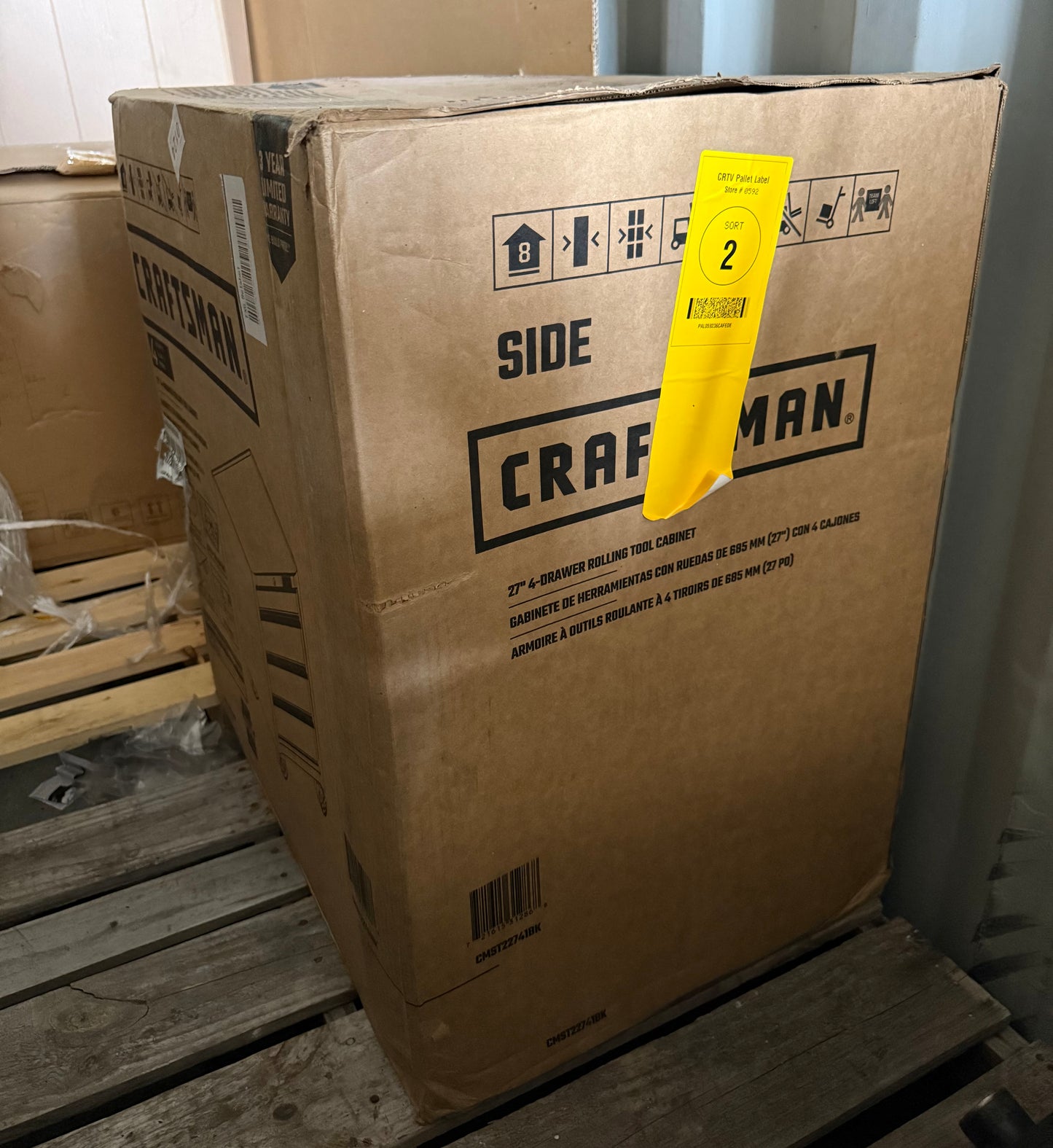 CRAFTSMAN 1000 Series 26.89-in W x 31.98-in H 4 -Drawer Steel Rolling Tool Cabinet (Black)