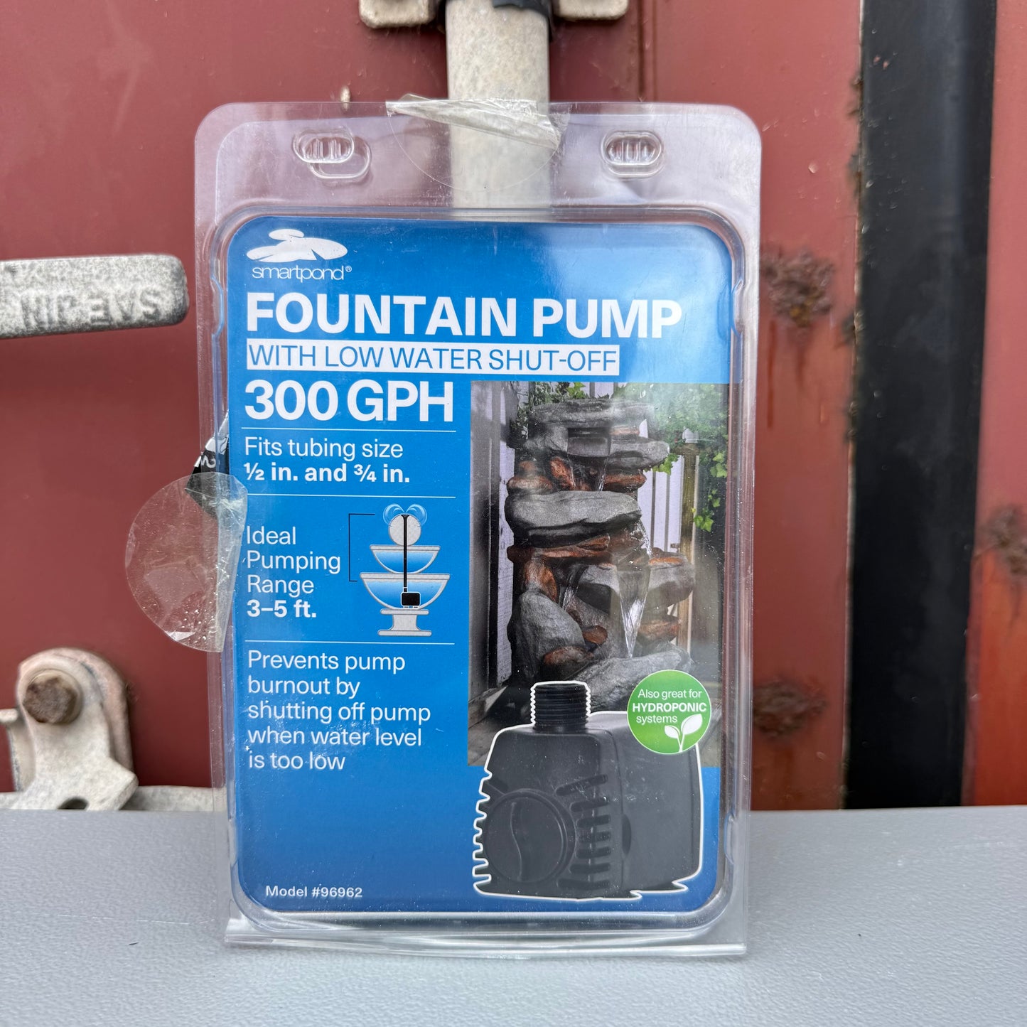 Smartpond Low Water Shut-Off 500 -GPH Submersible Corded Electric Fountain Pump
