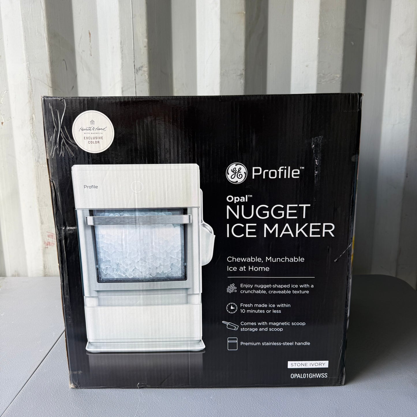 GE Profile Opal Nugget Ice Maker - Hearth & Hand™ with Magnolia: Stainless Steel, Countertop, 34 lbs Daily Production
