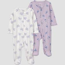 Carter's Just One You® Baby Girls' 4 Pack Floral Long Sleeve Sleep N' Play Footed Pajamas - Newborn