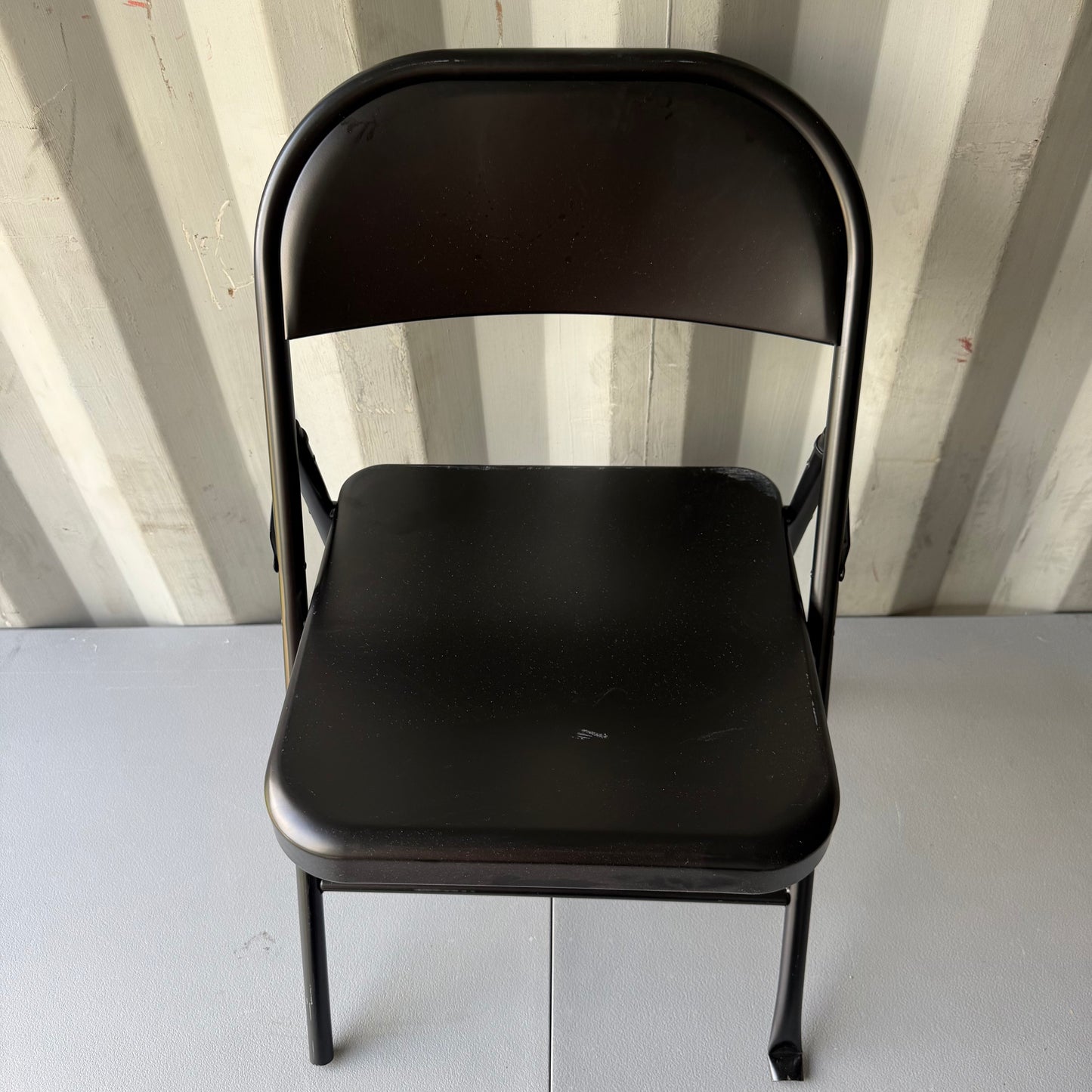 Peakform Black Steel Folding Chair