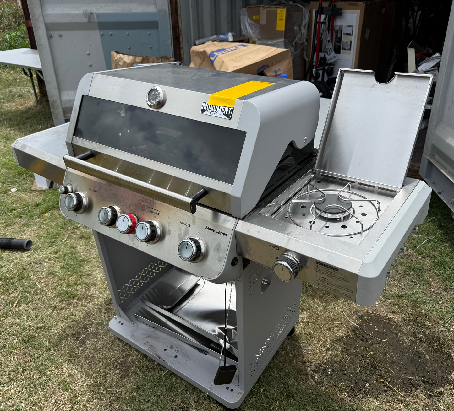 Monument Mesa Stainless Steel 5-Burner Liquid Propane Infrared Gas Grill with 1 Side Burner