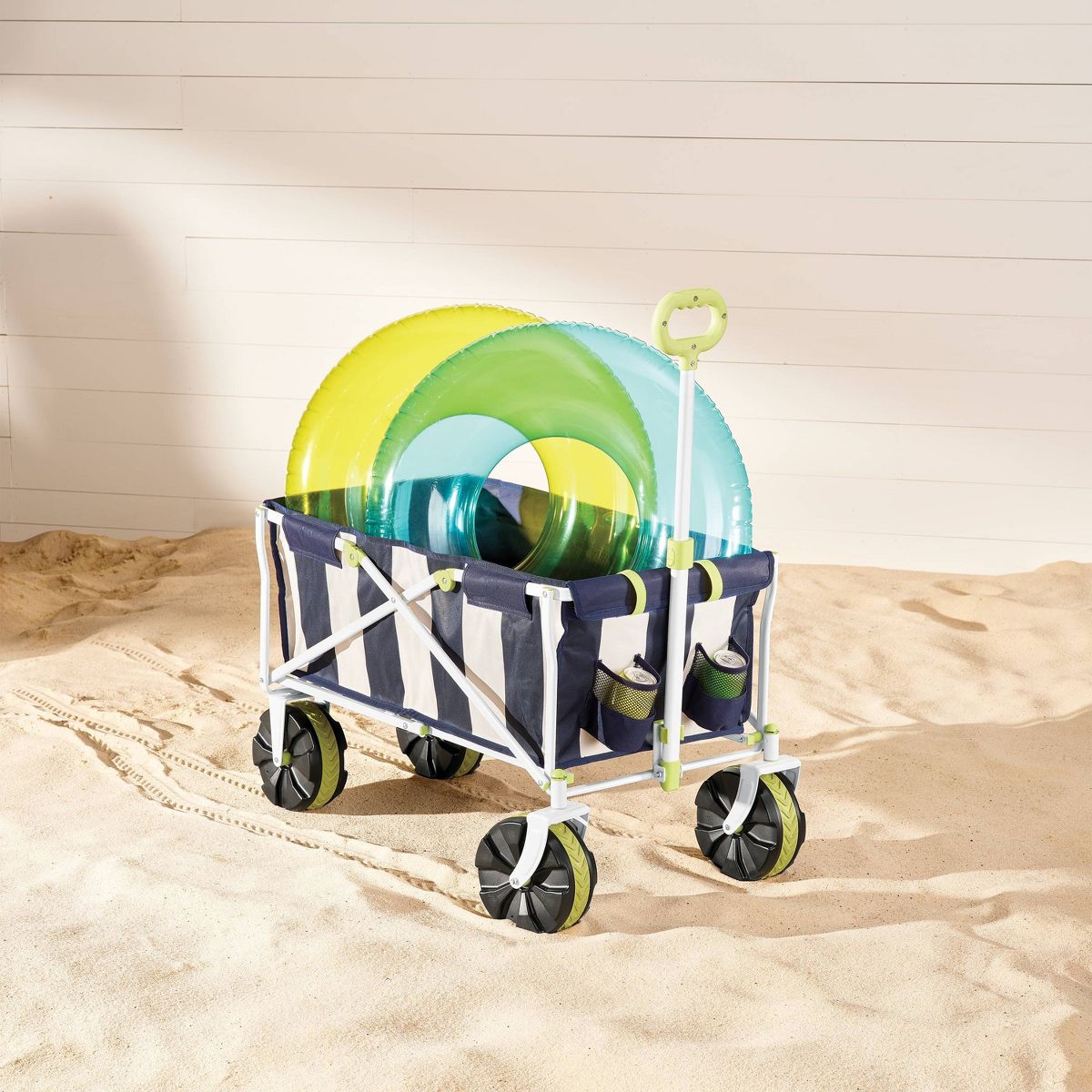 Folding Wagon Striped Blue - Room Essentials™