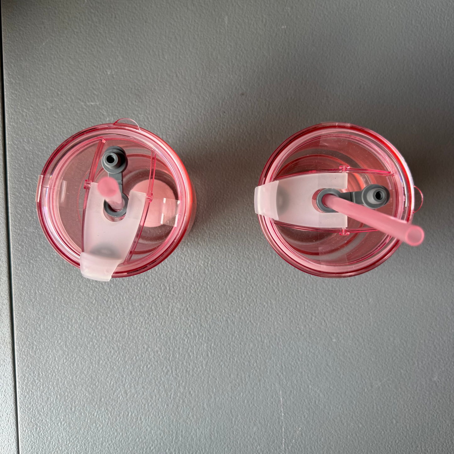 Set of 2 Pink Glass Tumblers