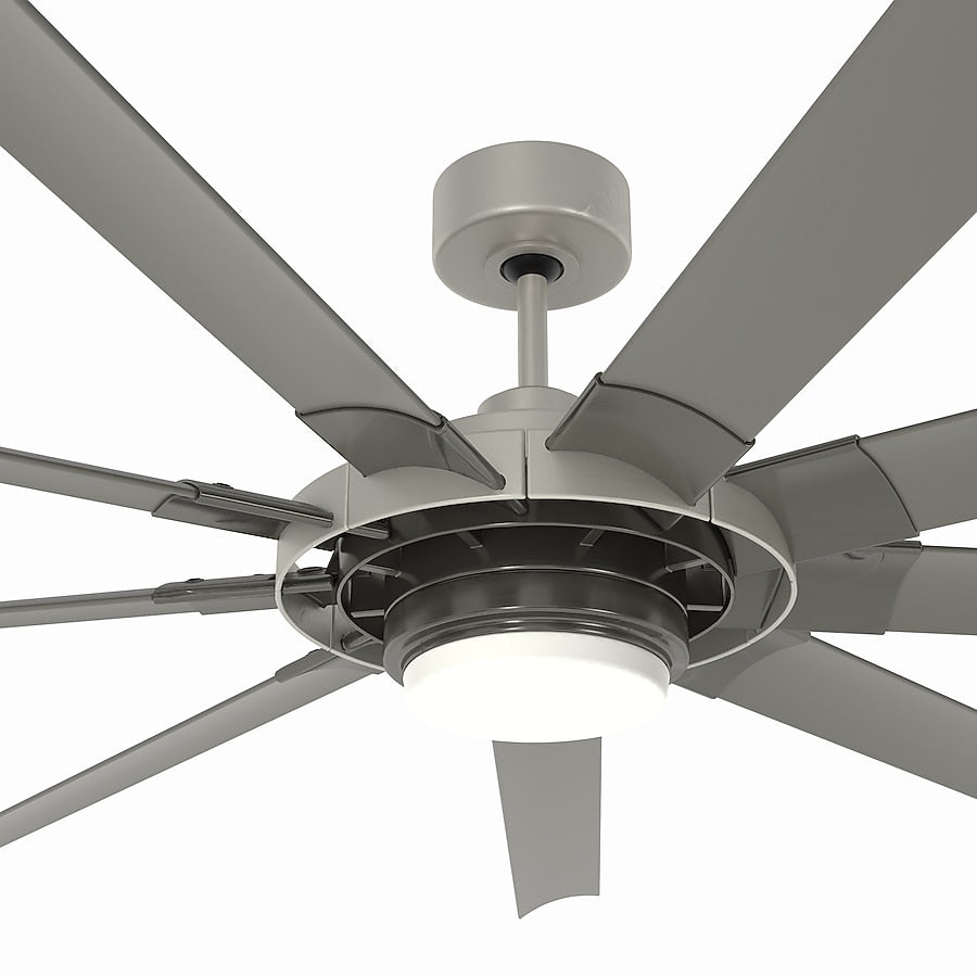 Fanimation Studio Collection Slinger v2 72-in Brushed Nickel with Gray Blades Adjustable Ceiling Fan