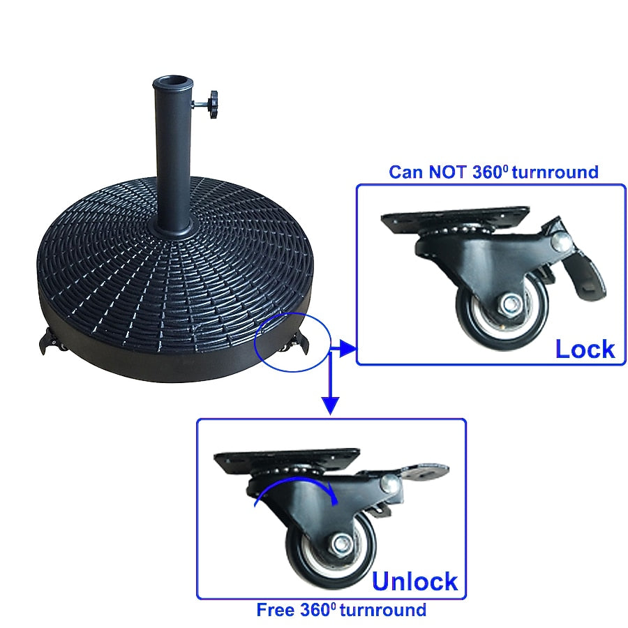 Style Selections 50-lb Black HDPE Plastic Patio Umbrella Base