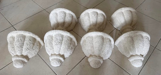 Set of 4 Coral Wall Scones