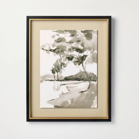 16"x20" Washed Landscape Framed Wall Art - Hearth & Hand with Magnolia