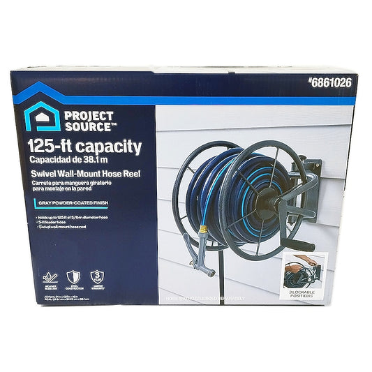 Project Source Steel 125-ft Wall-Mount Hose Reel