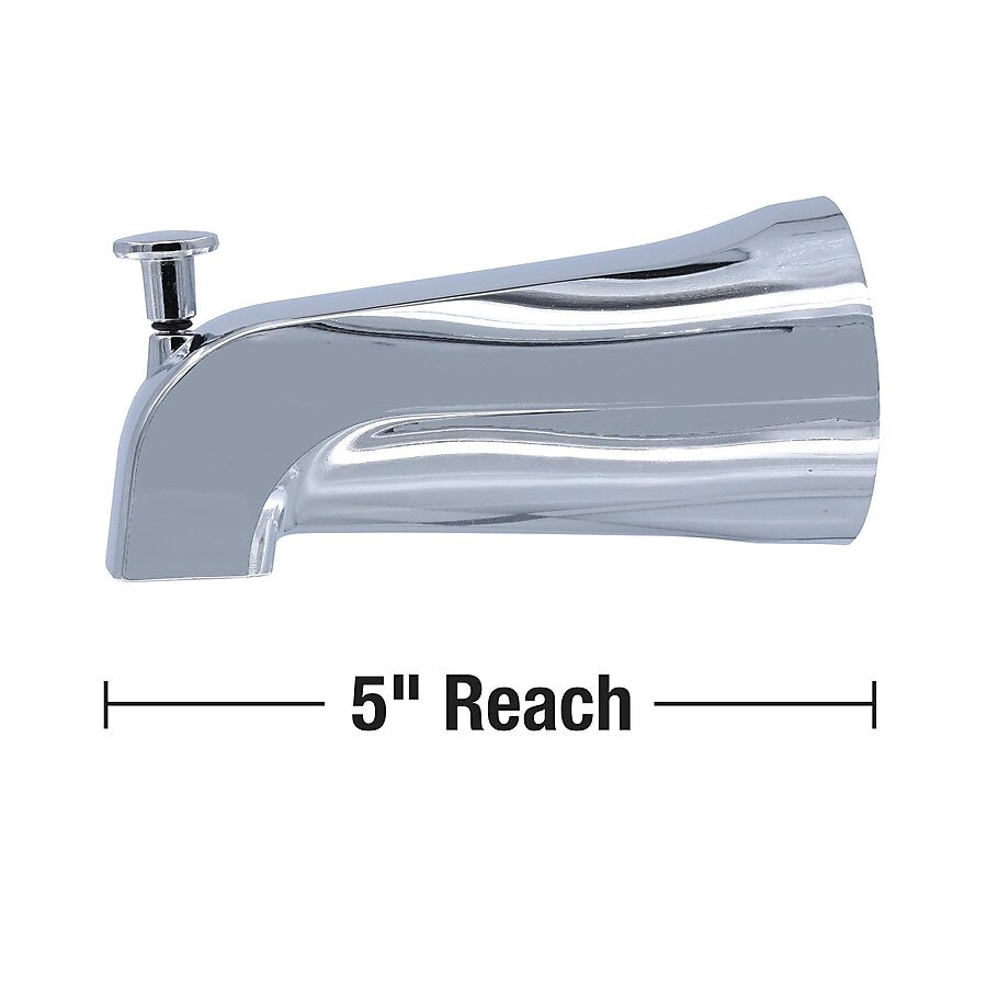 Danco Chrome Wall-mount Bathtub Spout With Diverter