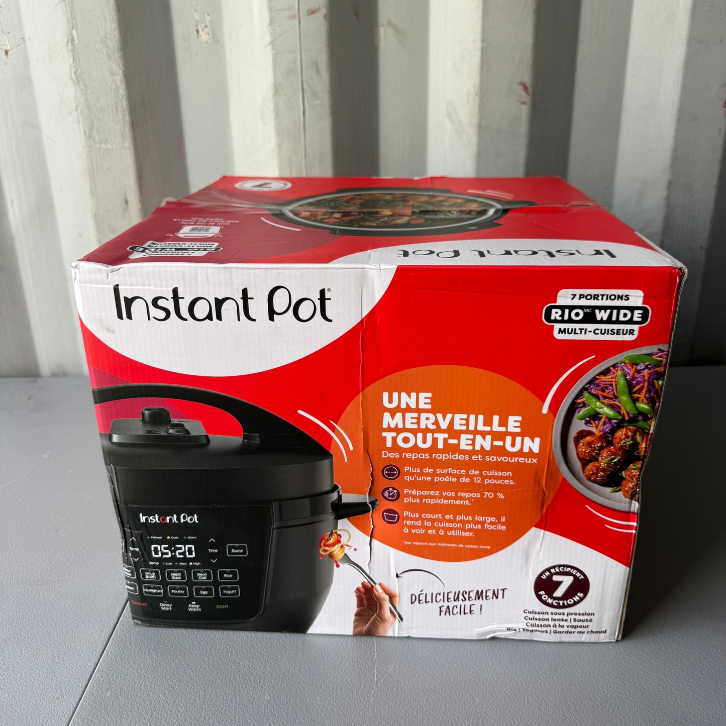 Instant Pot RIO WIDE 7.5qt 7-in-1 Electric Pressure Cooker & Multi-Cooker: 1200W, Dishwasher-Safe Parts