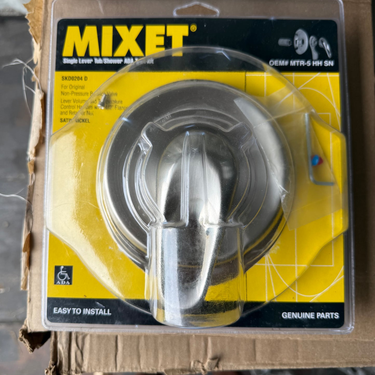 Mixet Rebuild Trim Kit in Satin Nickel for Single Lever Tub/Shower Faucets