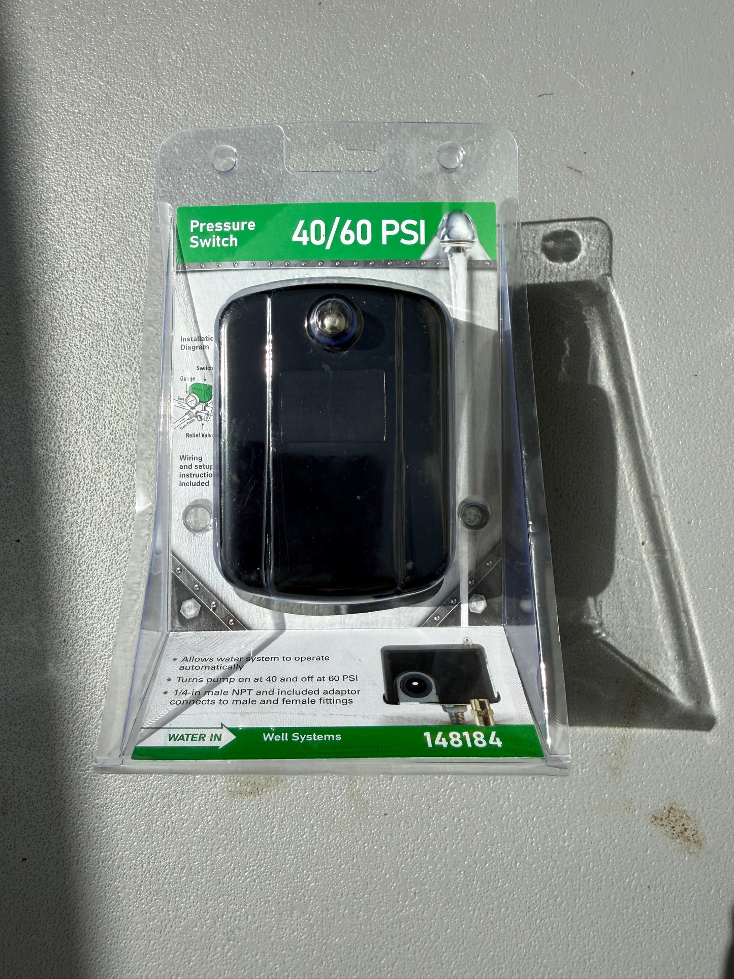 H2OPRO 40/60 -PSI Polyethylene Pressure Switch