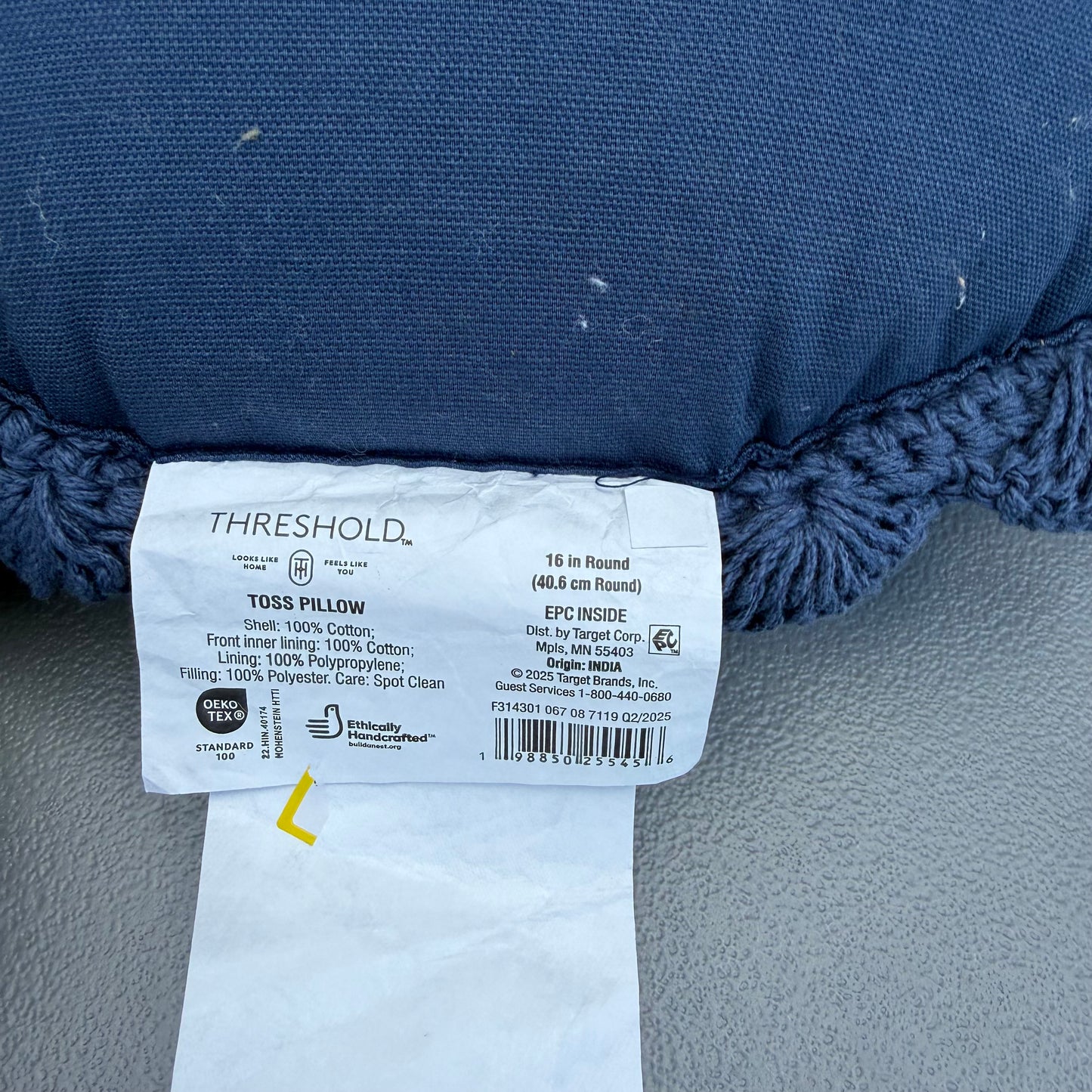 Set of 2 Threshold 16” Round Toss Pillows