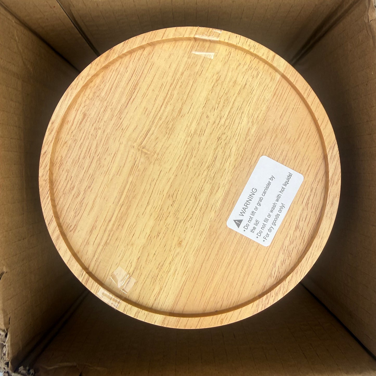 Large 125oz Glass & Wood Storage Canister - Hearth & Hand™ with Magnolia: Airtight Seal, Hand Washable
