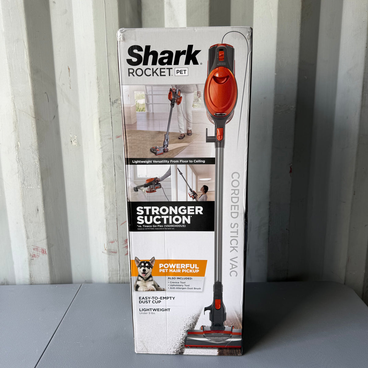 Shark Rocket Ultra-Light Corded Stick Vacuum HV301 8.5" Cleaning Path Orange