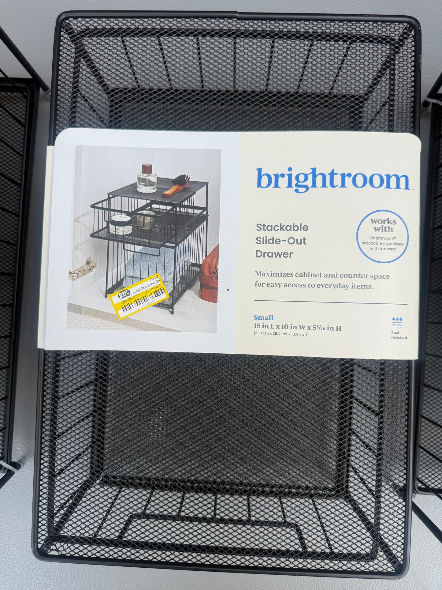 Set of 3 Small Stackable Steel Slide Out Drawer - Brightroom™