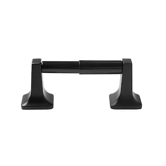 Project Source Seton Matte Black Wall Mount Spring-loaded Toilet Paper Holder