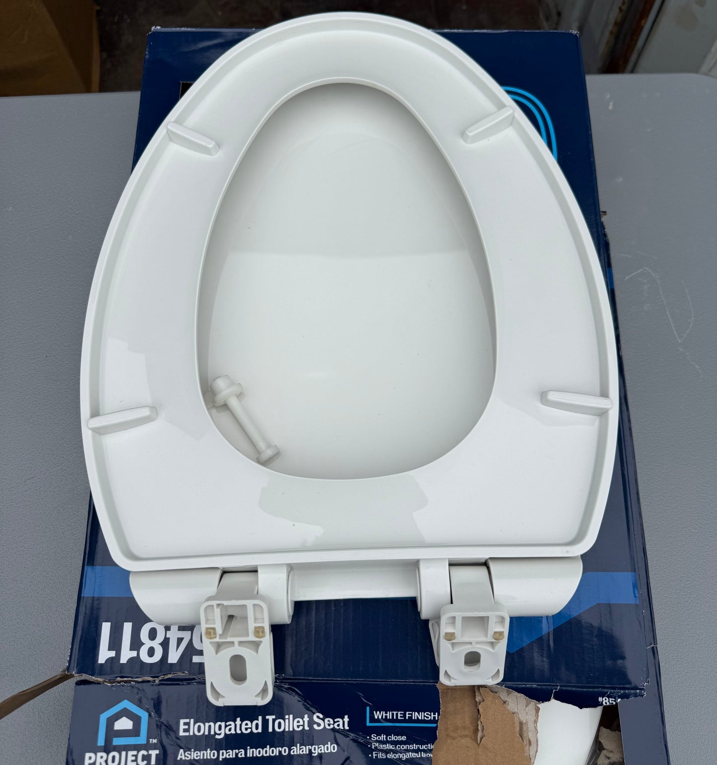 Project Source Plastic White Elongated Toilet Seat