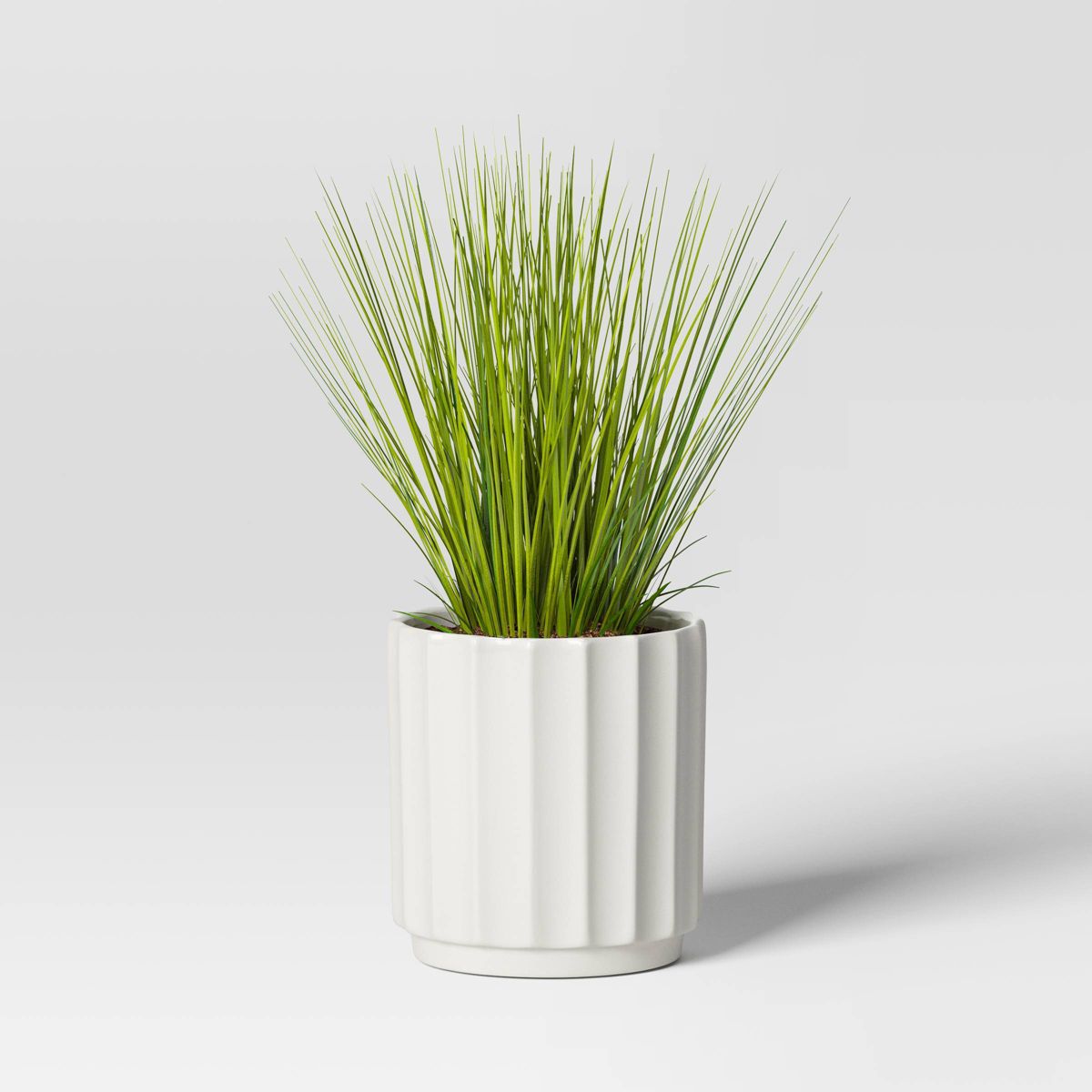 Geared Terracotta Outdoor Planter Pot White 8.11"x8.11" - Threshold™