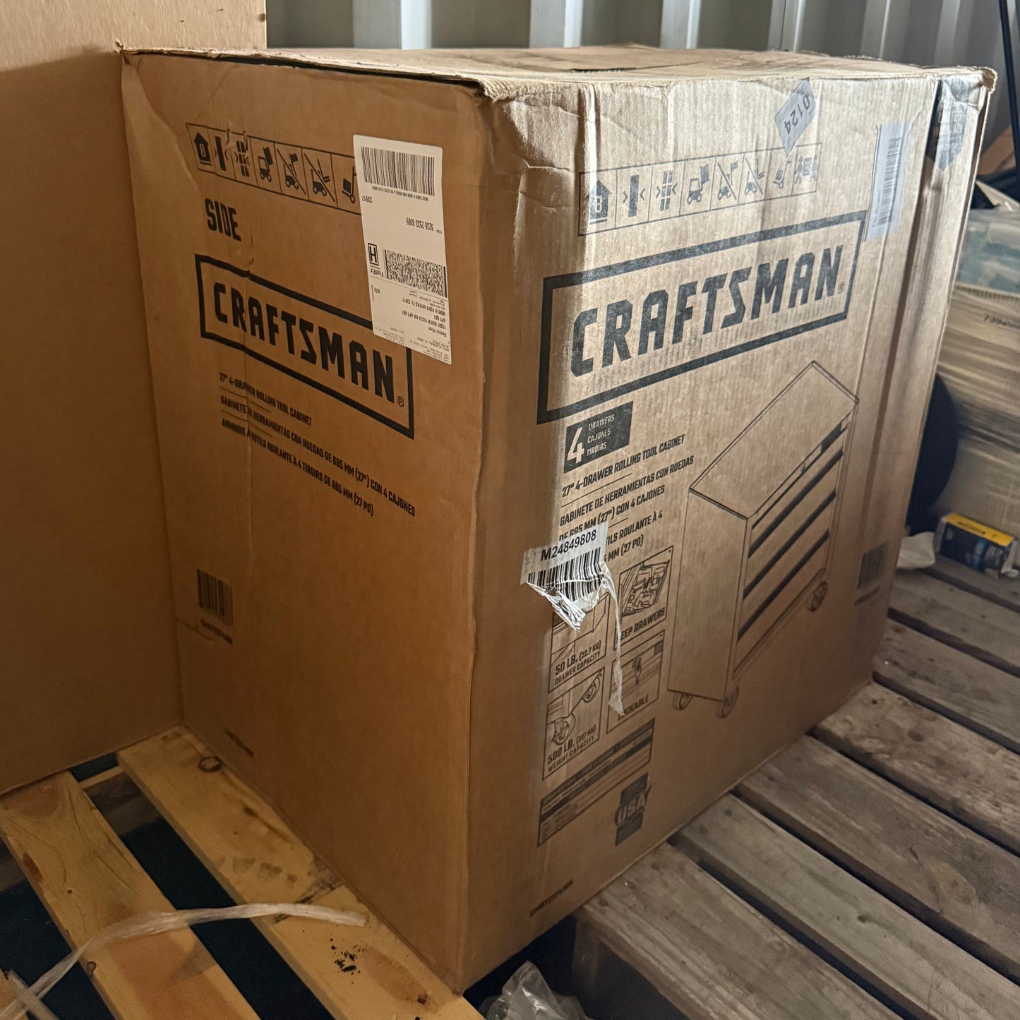 CRAFTSMAN 1000 Series 26.89-in W x 31.98-in H 4 -Drawer Steel Rolling Tool Cabinet (Black)