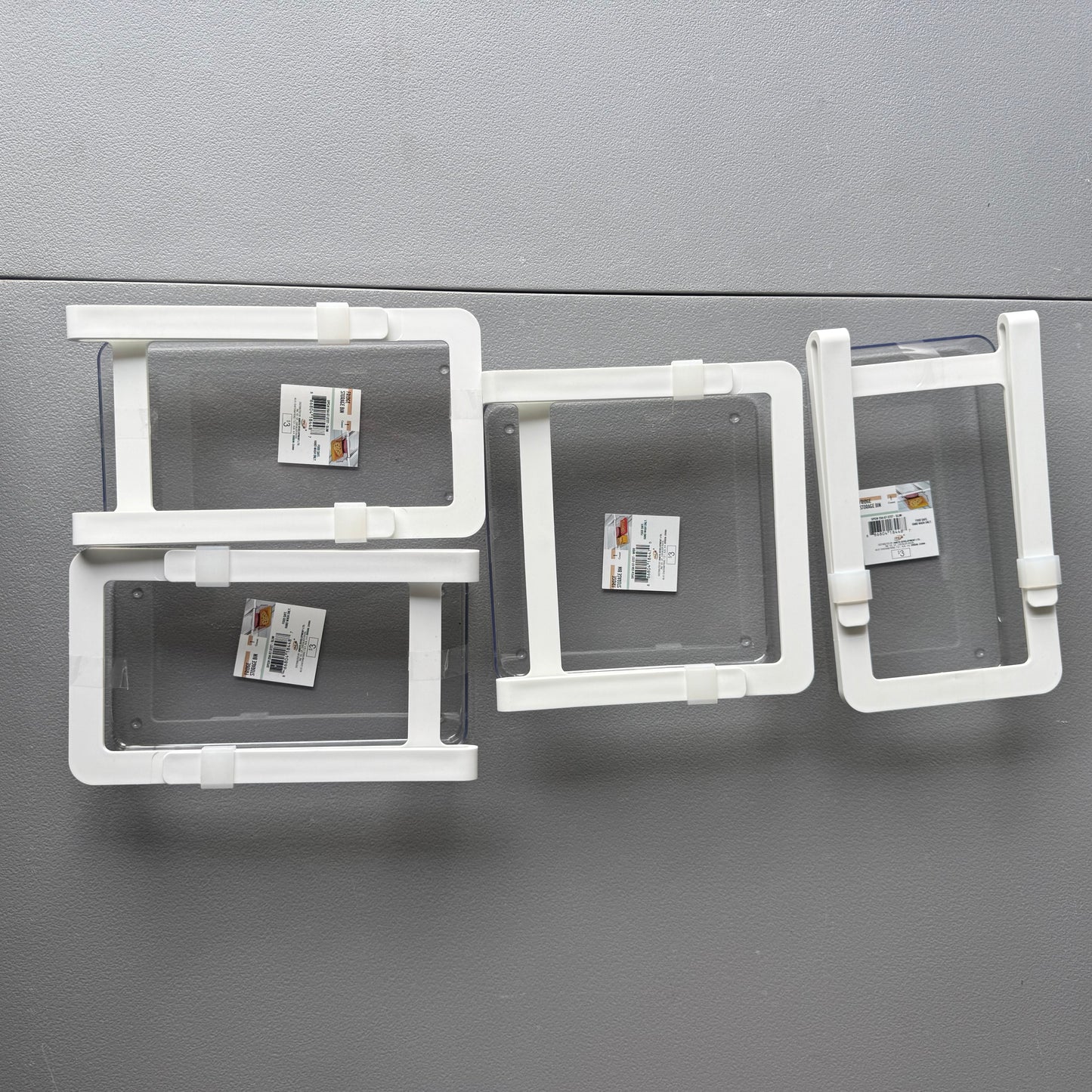 Set of 4 Assorted Fridge Storage Bins