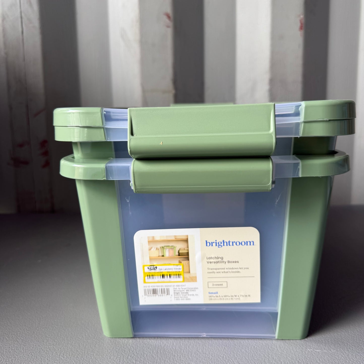 Set of 2 Latching Utility Storage Boxes - Brightroom™
