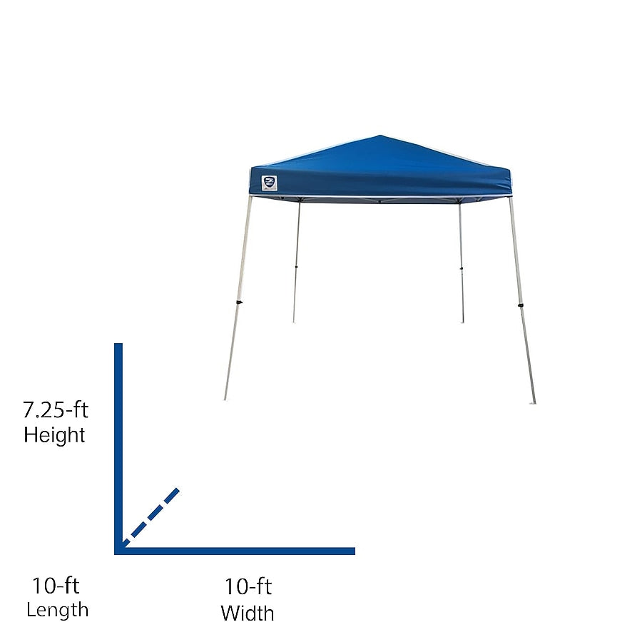 Z-Shade 10-ft x 10-ft Rectangle White steel frame with blue fabric top Pop-Up Canopy