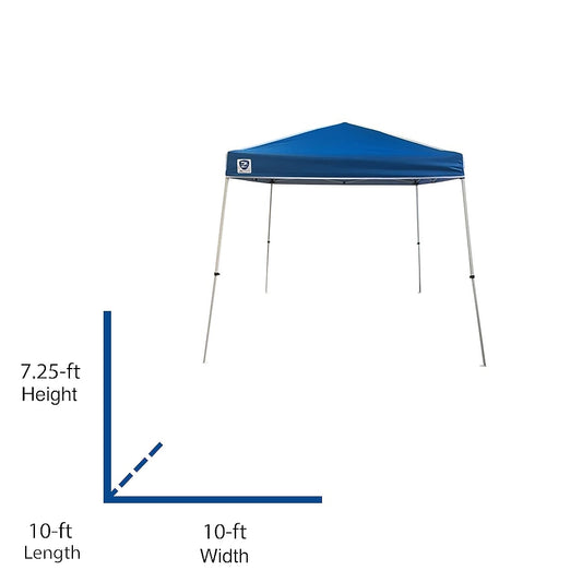 Z-Shade 10-ft x 10-ft Rectangle White steel frame with blue fabric top Pop-Up Canopy