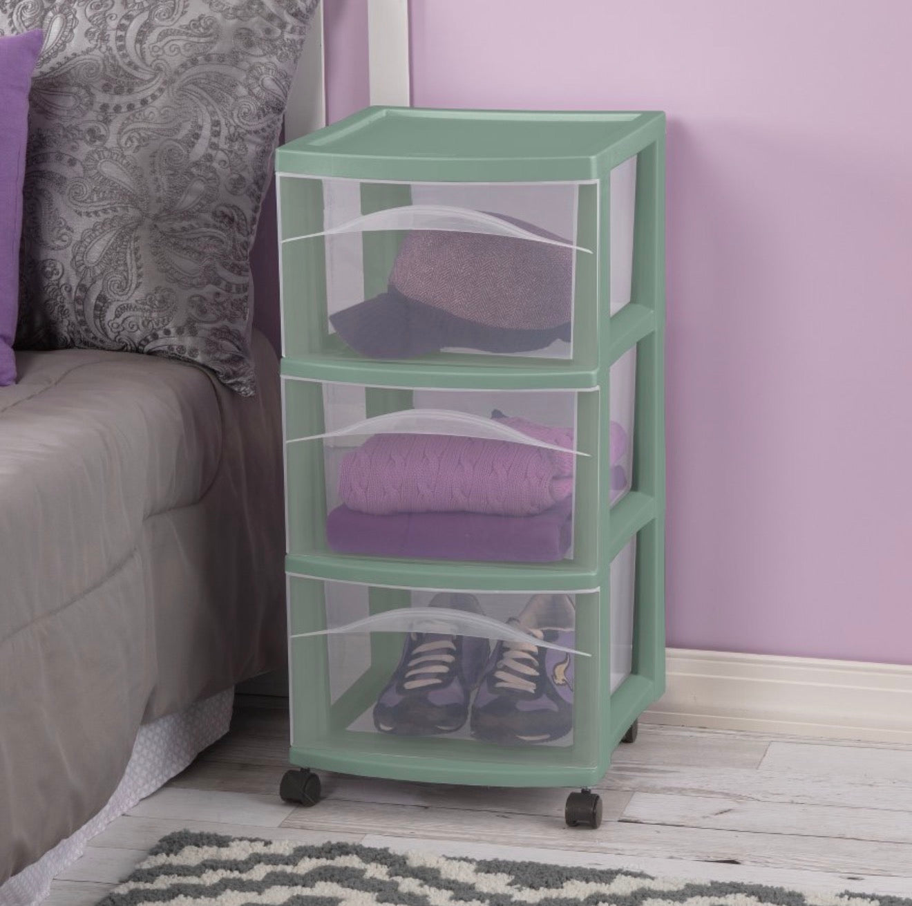 3 Drawer Medium Cart Versatile Green - Brightroom™