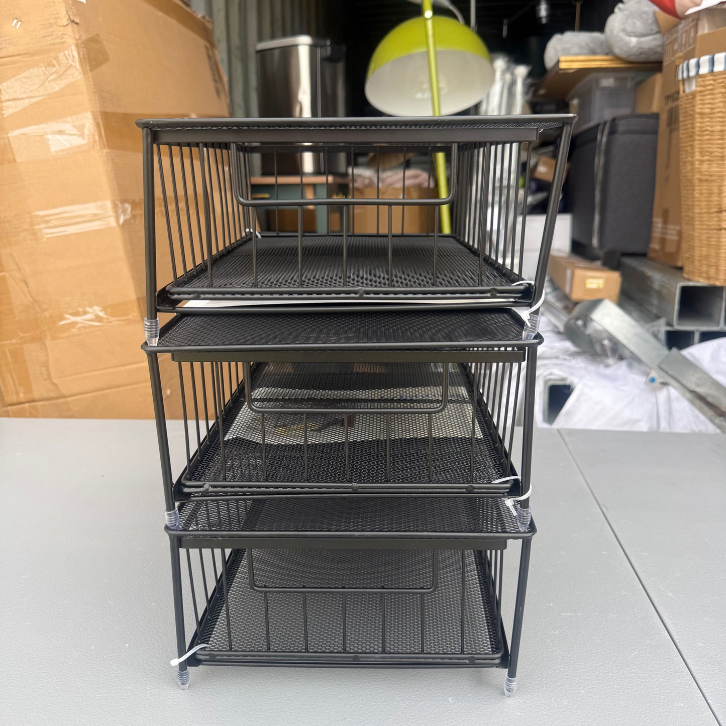 Set of 3 Small Stackable Steel Slide Out Drawer - Brightroom™