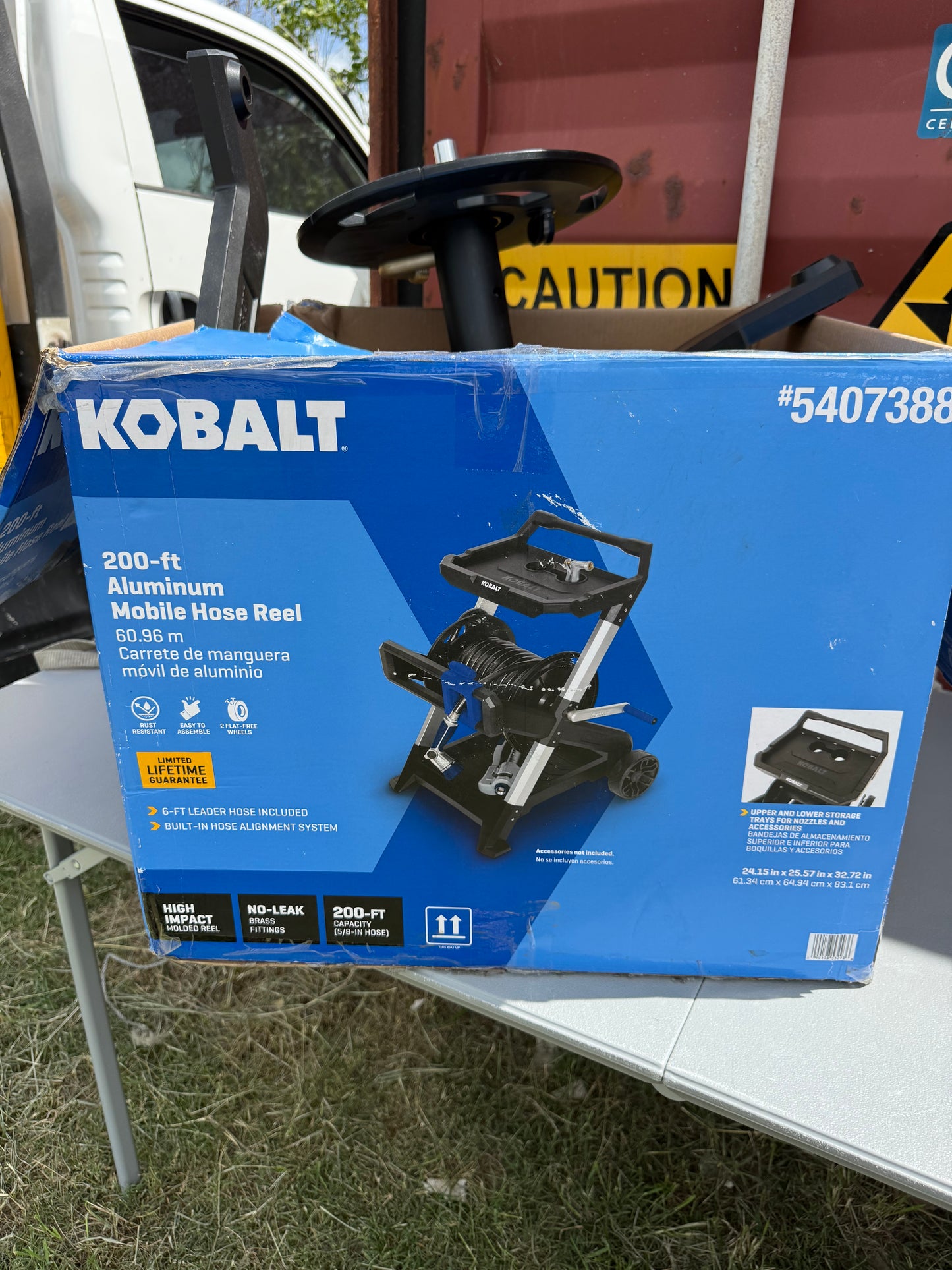 Kobalt Aluminum 200-ft Cart Hose Reel