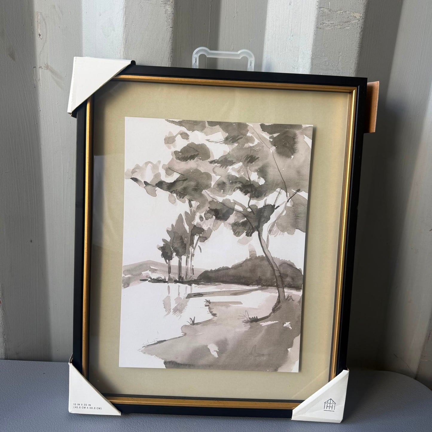 16"x20" Washed Landscape Framed Wall Art - Hearth & Hand with Magnolia