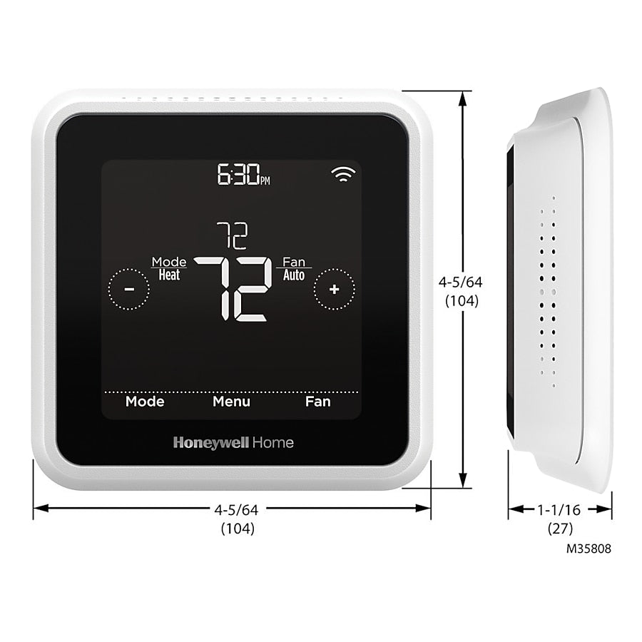 Honeywell Home Black/White Smart Compatible Thermostat with Wi-Fi