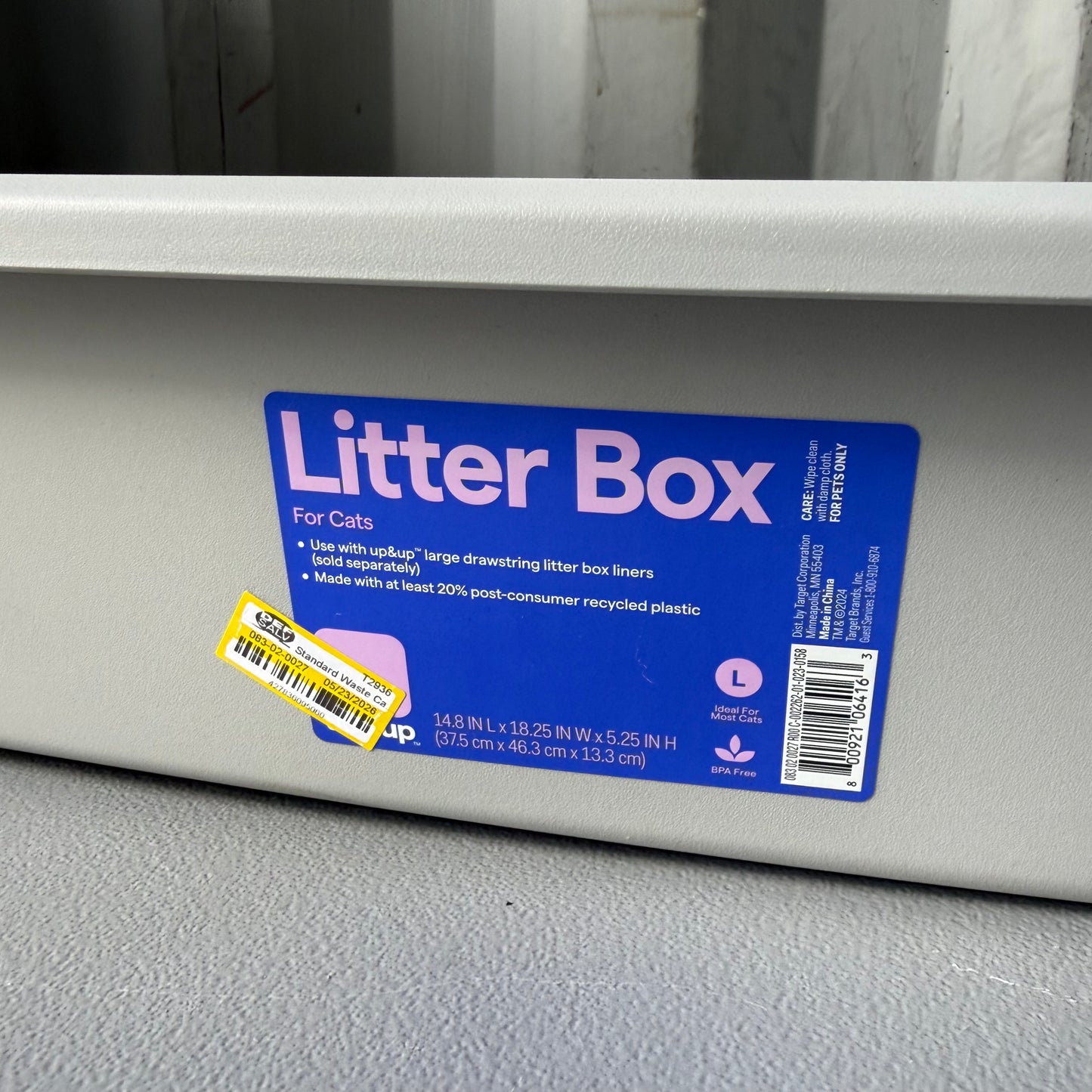 Standard Waste Cat Pan - Gray - L - up&up™