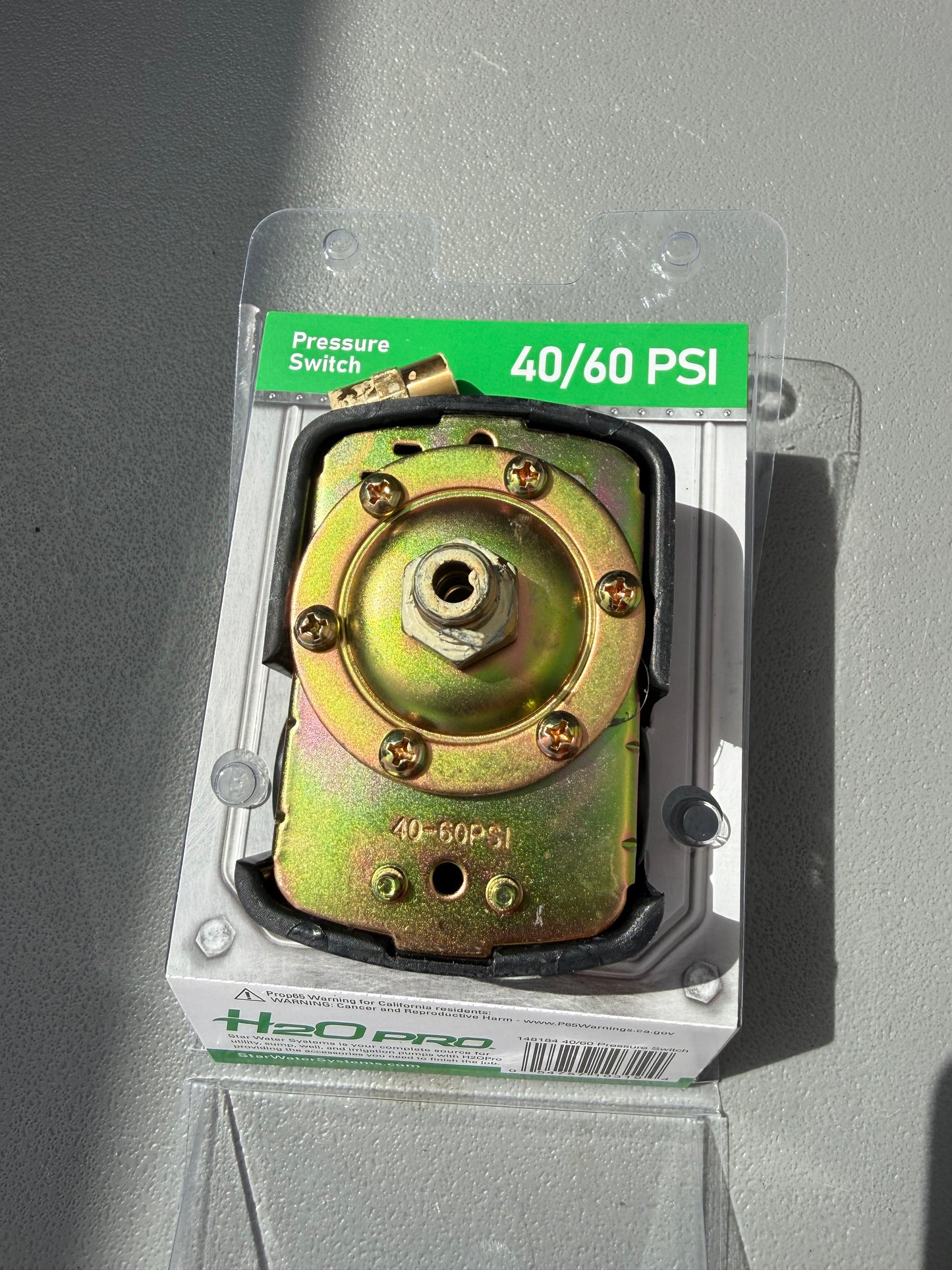H2OPRO 40/60 -PSI Polyethylene Pressure Switch
