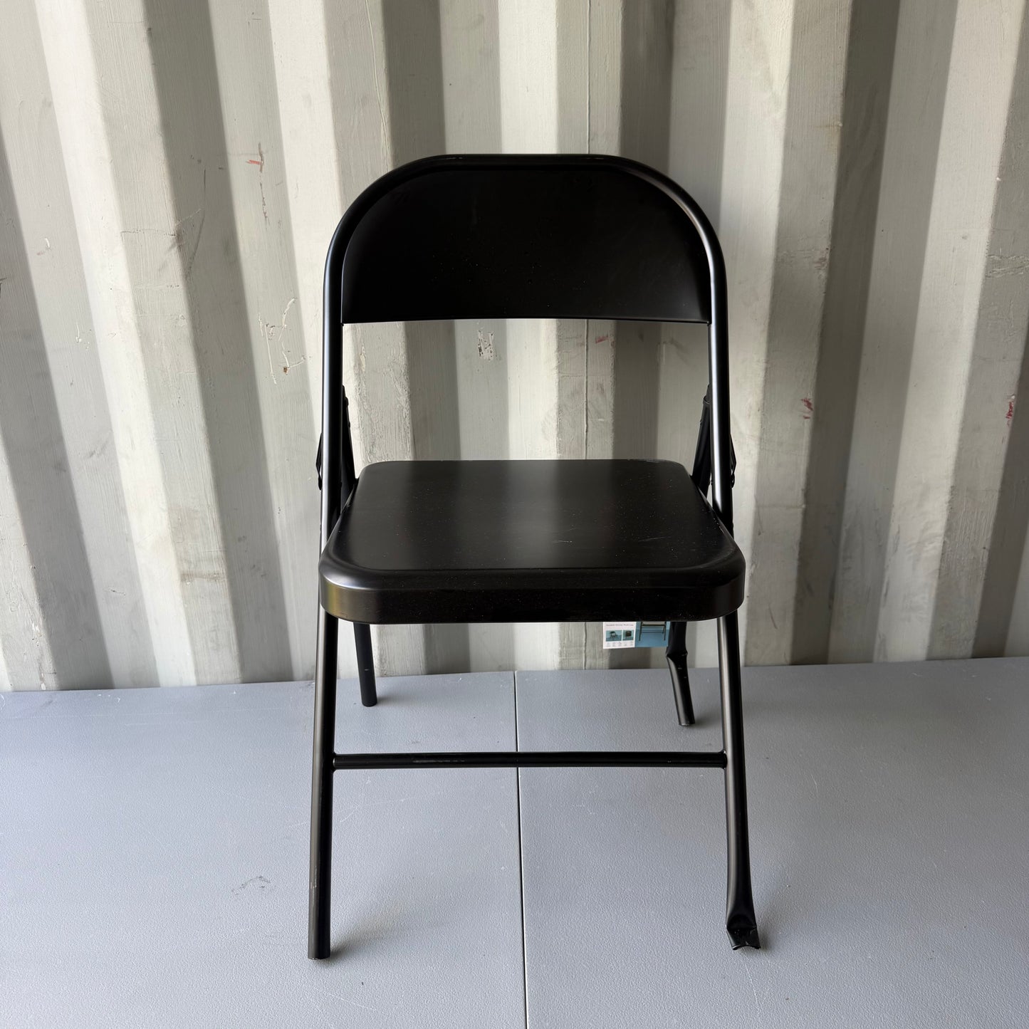 Peakform Black Steel Folding Chair