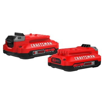 Set of 4 CRAFTSMAN V20 20 Volt Batteries (2.0 Ah 2.0 Ah Lithium-ion)