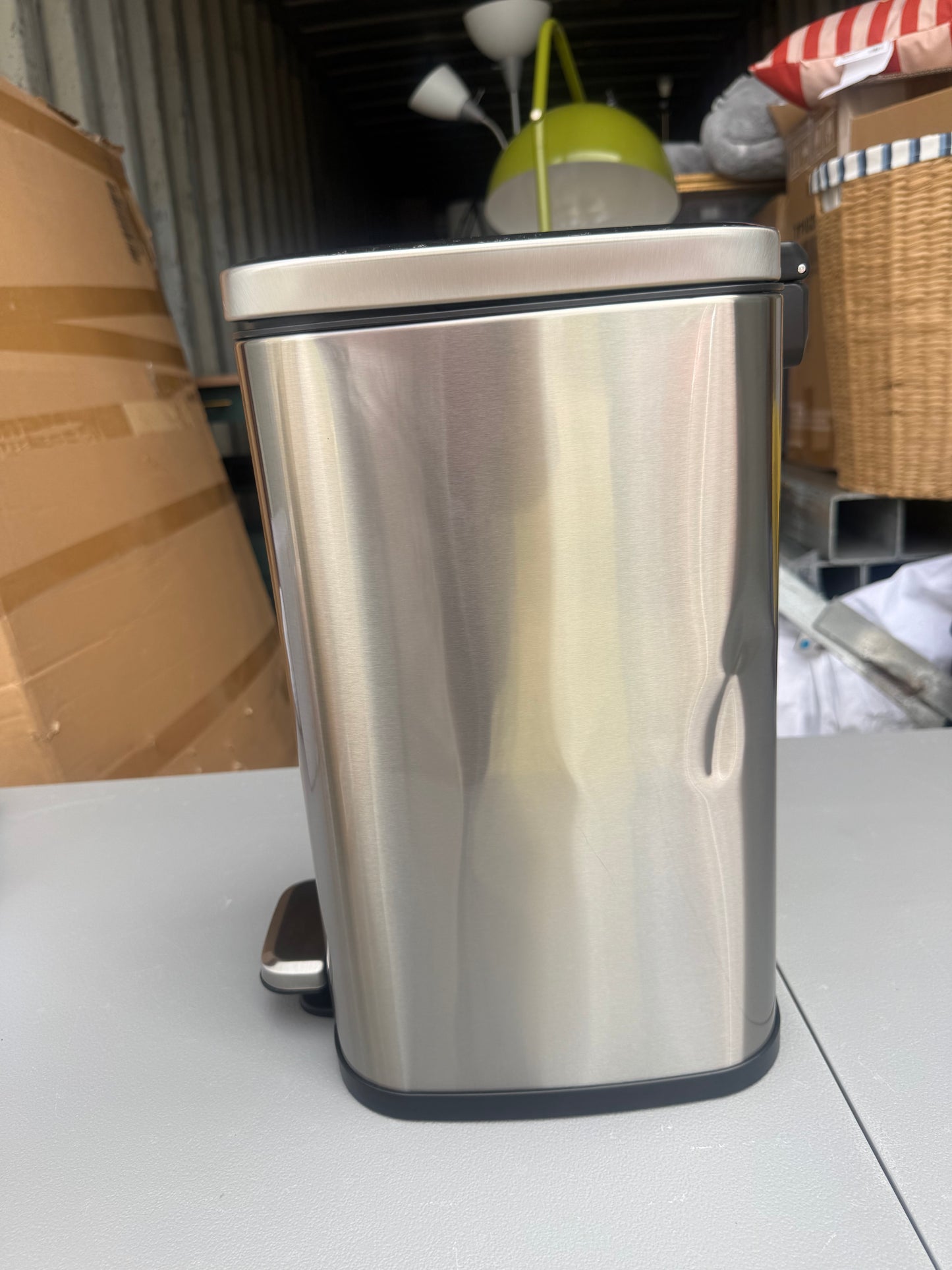 12L Soft Square Stainless Step Trash Can - Brightroom™