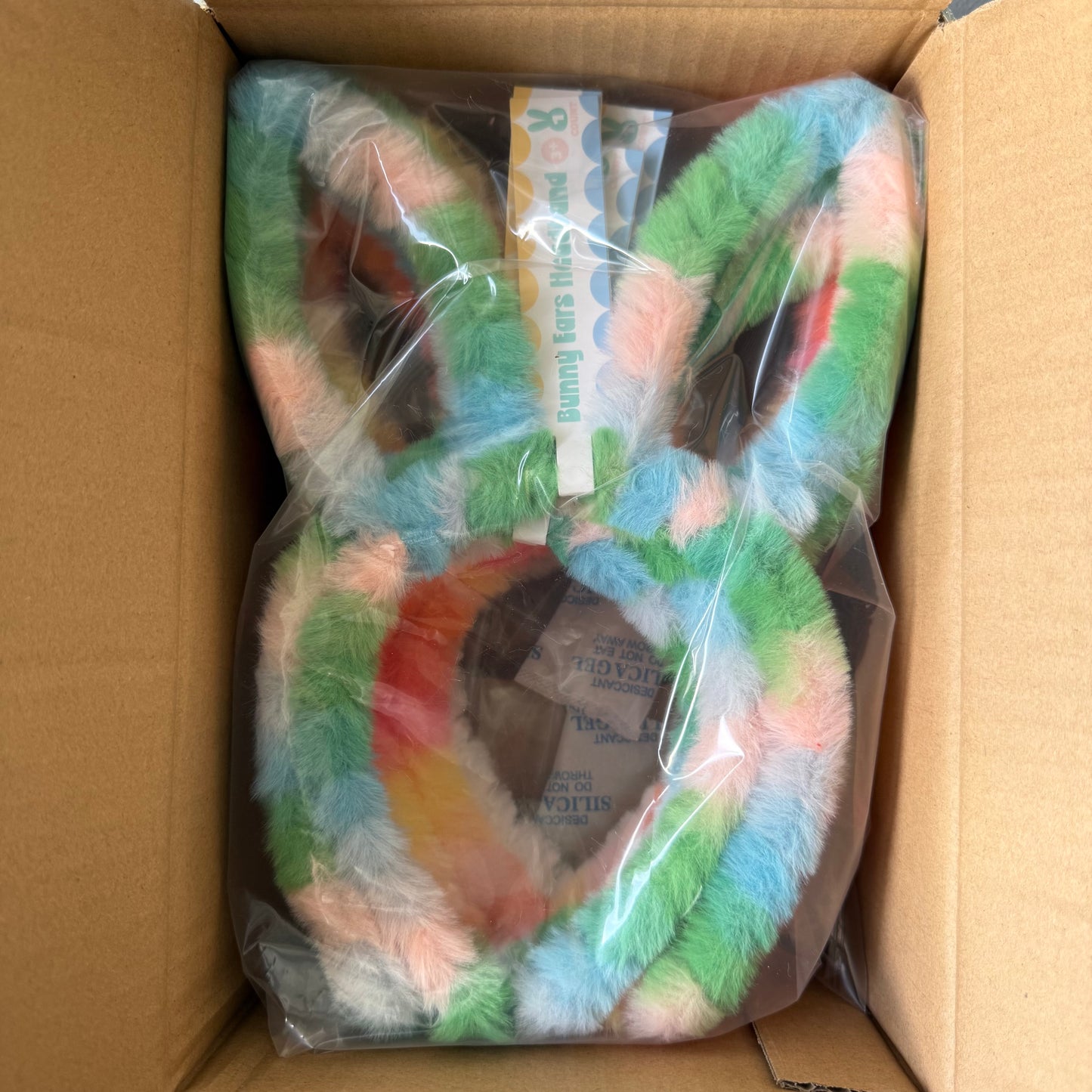 Box of 13 Assorted Easter Bunny Ear Fuzzy Striped Headbands